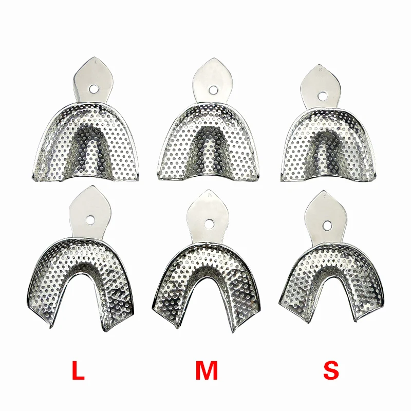 6 шт./компл. стоматологический лоток из нержавеющей стали для зубов зубного ряда