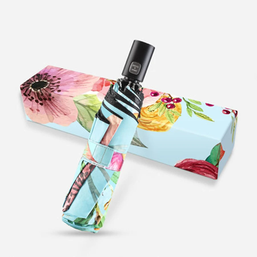 Складной зонт заднего вида двухслойный портативный Зонт с защитой от