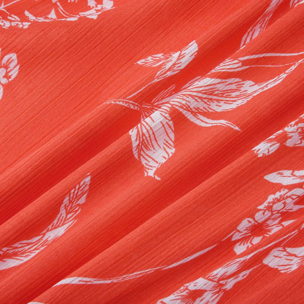 SAGACE 2019 женское летнее платье повседневное без рукавов через шею цветочный принт