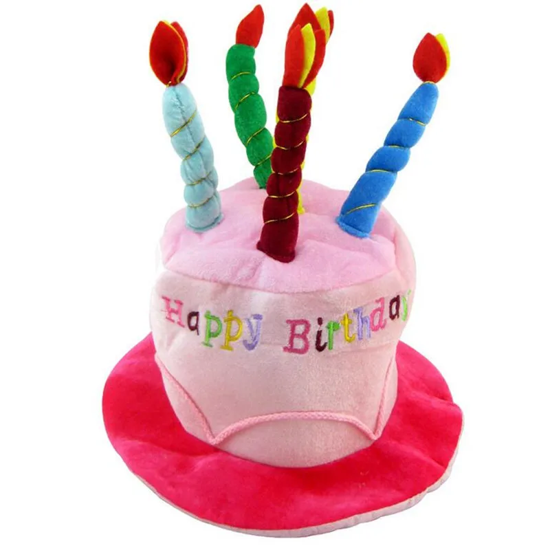 New Birthday Cake Hat Kids Adults Party Candle Cap Boys Girls Hats Headwear Supplies Wedding | Дом и сад