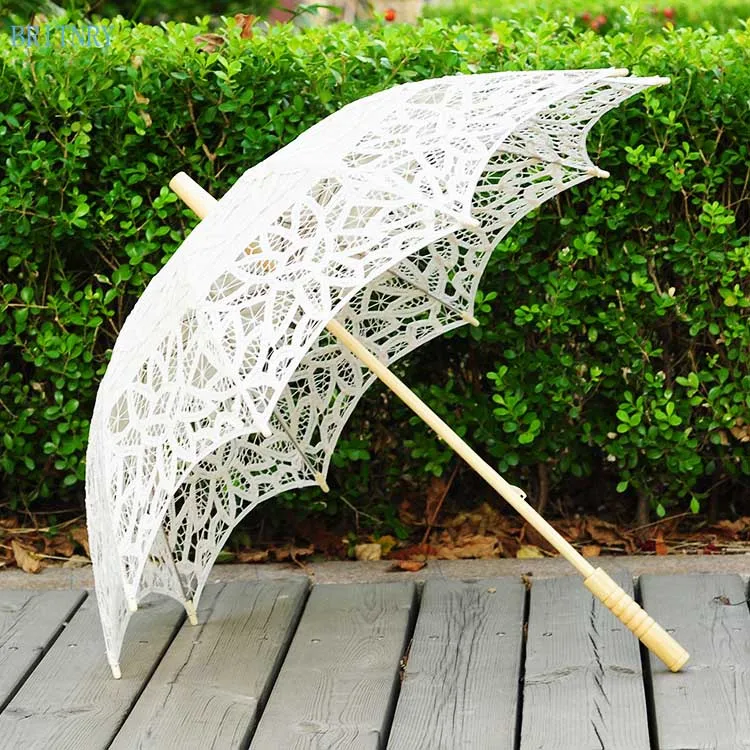 Лидер продаж Свадебный зонт BRITNRY от солнца модный Кружевной Белый Бежевый Черный