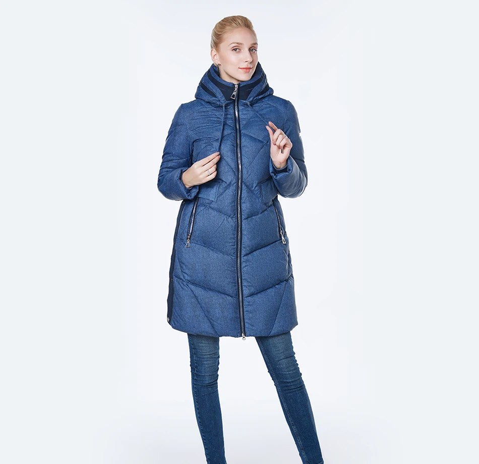 SnowClassic куртка женщин camperas mujer abrigo invierno пальто женщин парк толстые разделе носить шляпу с пуговицами сбоку европейский дизайн