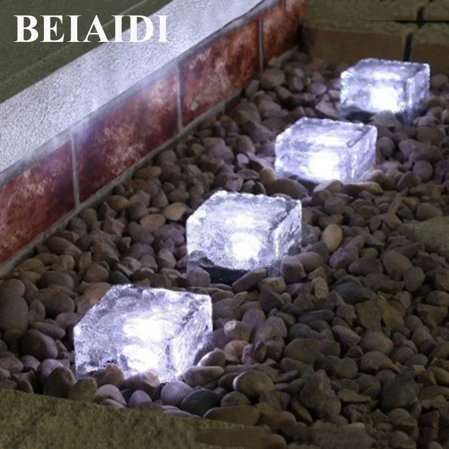 BEIAIDI 5 шт./лот стеклянная кирпичная каменная Солнечная подземная похороненная