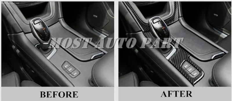 Carbon Fiber Center Console Gear Box Trim Cover 2pcs For Cadillac XT5 2016-2019 Car accesories interior decoration | Автомобили и