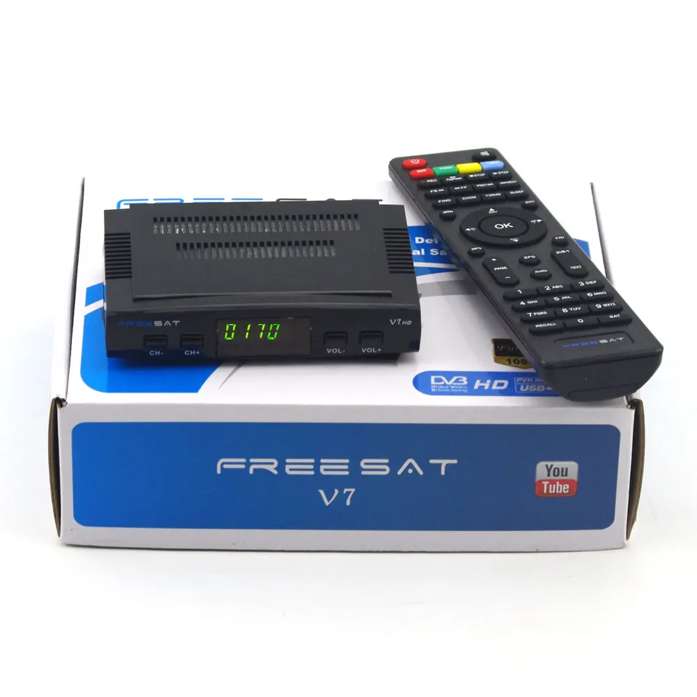 Cheap SatelliteTV Receiver Freesat V7 DVB-S2 Mepg4 Digital satellite receiver support PowerVu biss Cccam | Электроника