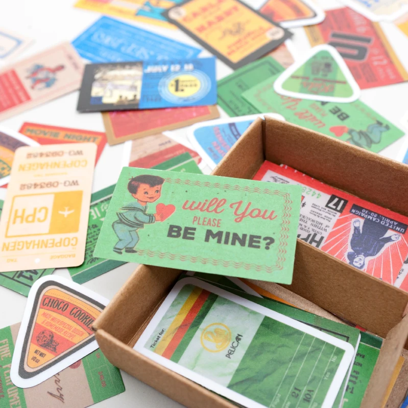 80 штук кор. продуктовый магазин ретро билеты/старые предметы винтажные украшения