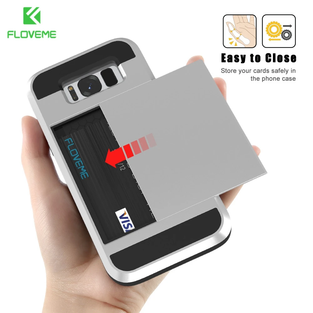 New Floveme Glide Панцири бумажник чехол для Samsung Galaxy Note 8 S8 S7 Plus J5 J7 A5 A7 слот карты
