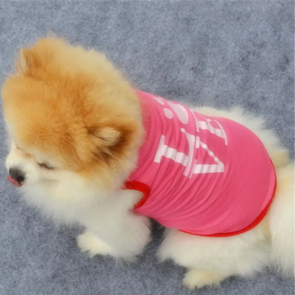 Модная Милая тонкая одежда для щенков майка с сердечком спортивная собак подарок