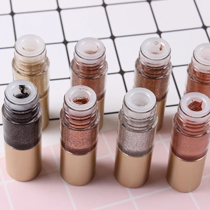 MISS ROSE 8 цветов макияж блестящие Сияющие тени для век металлические жидкие один