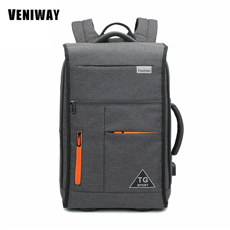 VENIWAY USB сумки 17 дюймов рюкзаки для ноутбука большой емкости Классические