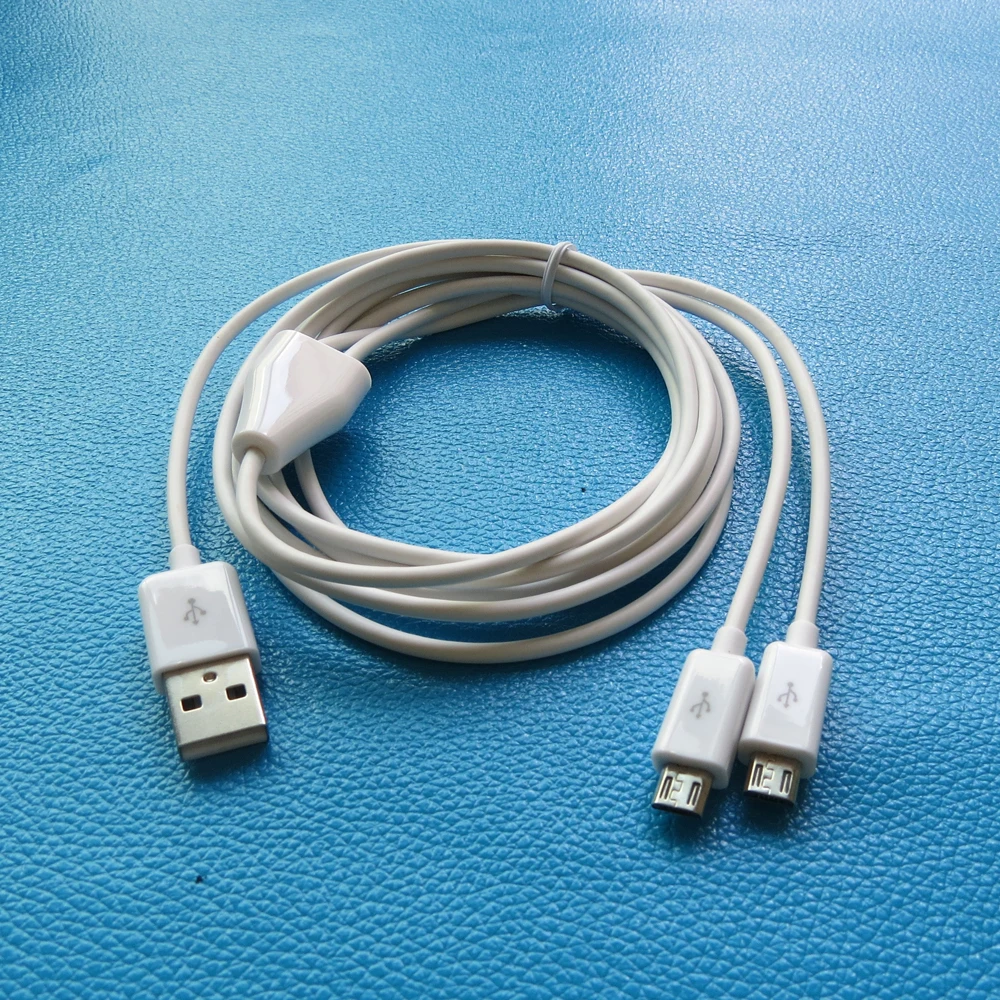 24AWG 2 метра 6 футов двойной микро USB сплиттер кабель питания устройства
