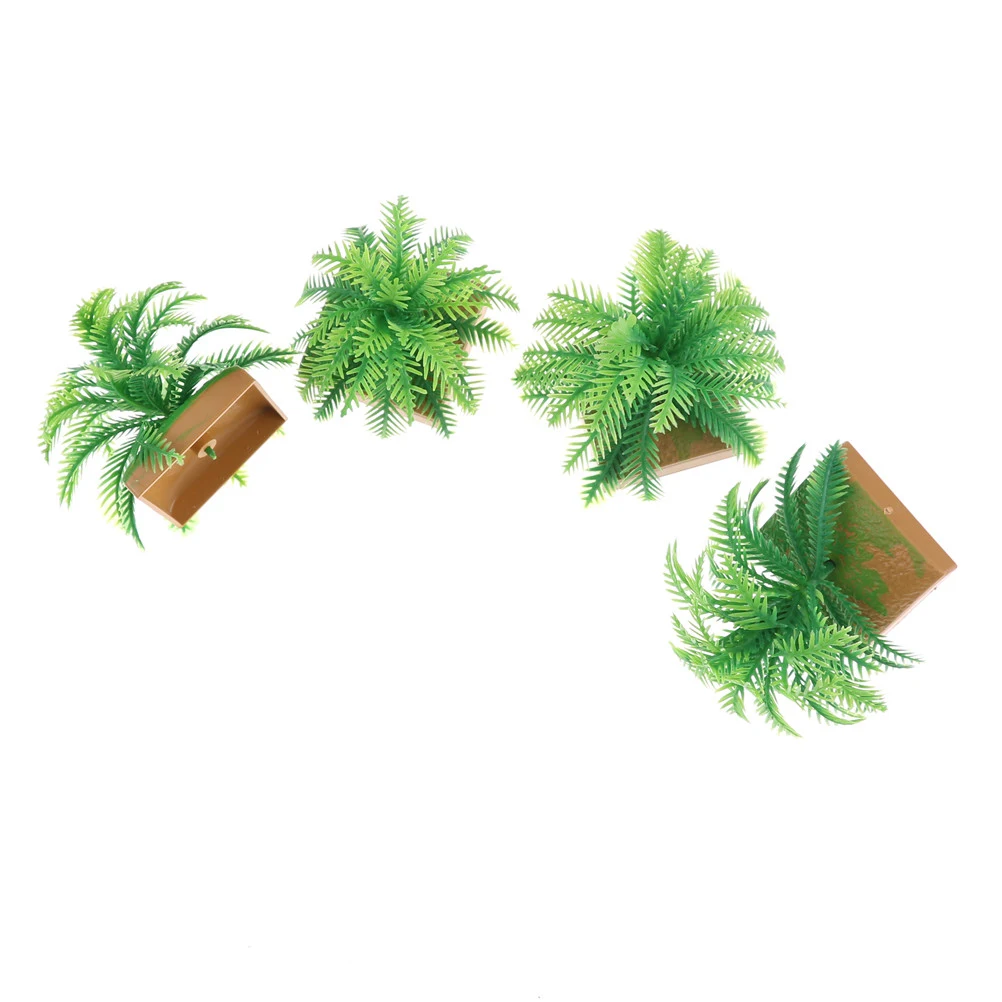 2PCS Miniature Plant Model Simulation Imitative Tree Shrub+Base Pedestal For Sand Table Building Architectural 8.5*5.5CM | Игрушки и