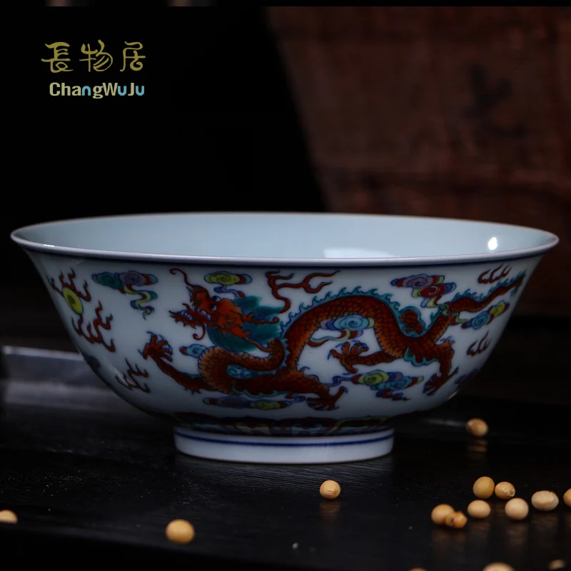 Changwuju в Jingdezheng китайские миски ручной работы синий и белый clashing цвет супа или noddle чаша в стиле древних