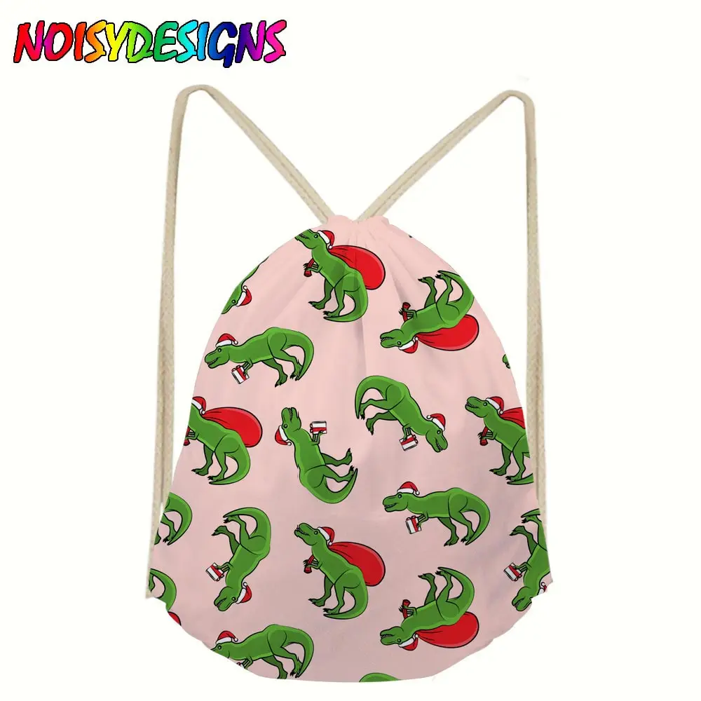 Drawstring Bags women Unisex Dinosaurs Printing For Teenagers Softback Fashion Pocket Large Capacity Mochila | Багаж и сумки