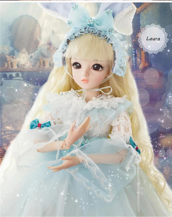 Роскошные куклы Jimusuhutu-Doris, 60 см, SD BJD, модные куклы для девочек, 1/3, набор из смолы с шариковым шарниром, красивая кукла для девочек, сюрприз, подарок для девочки - Цвет: S5 Laura