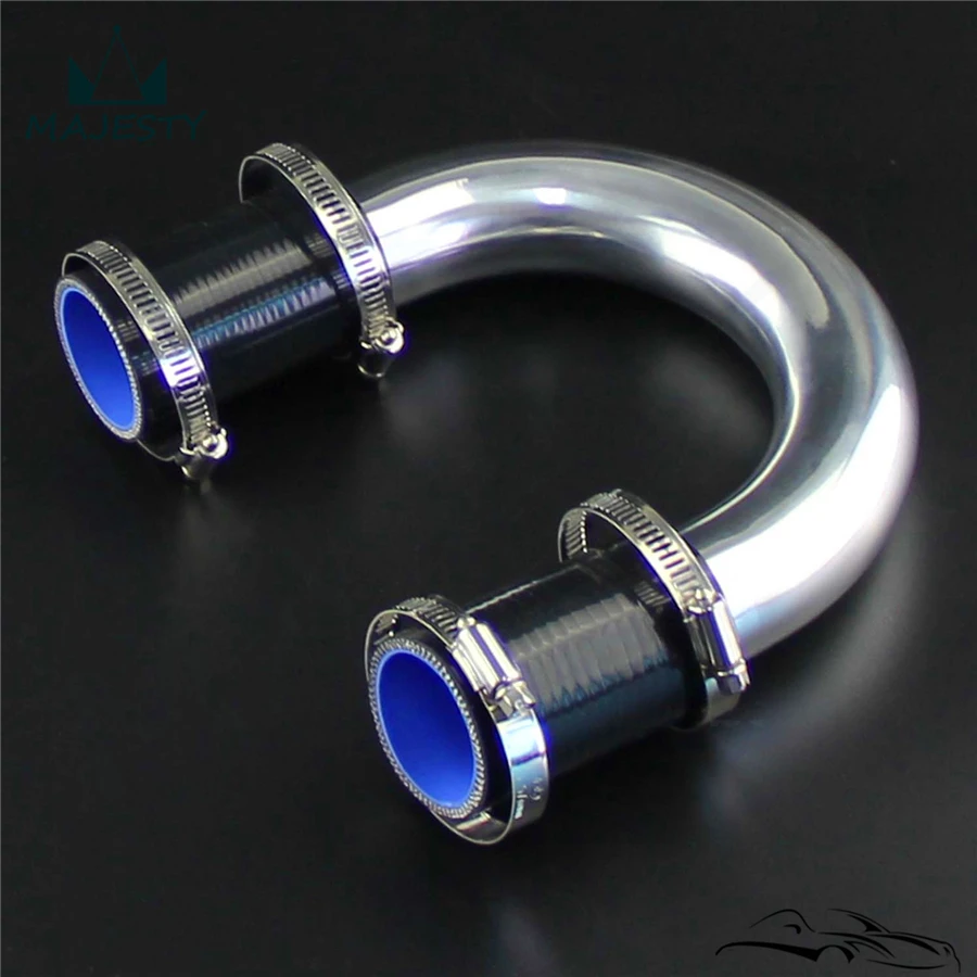 180 Degree 38mm 1.5&quot Aluminum Turbo Pipe Piping Tube +Silicone hose Clamps Kits |