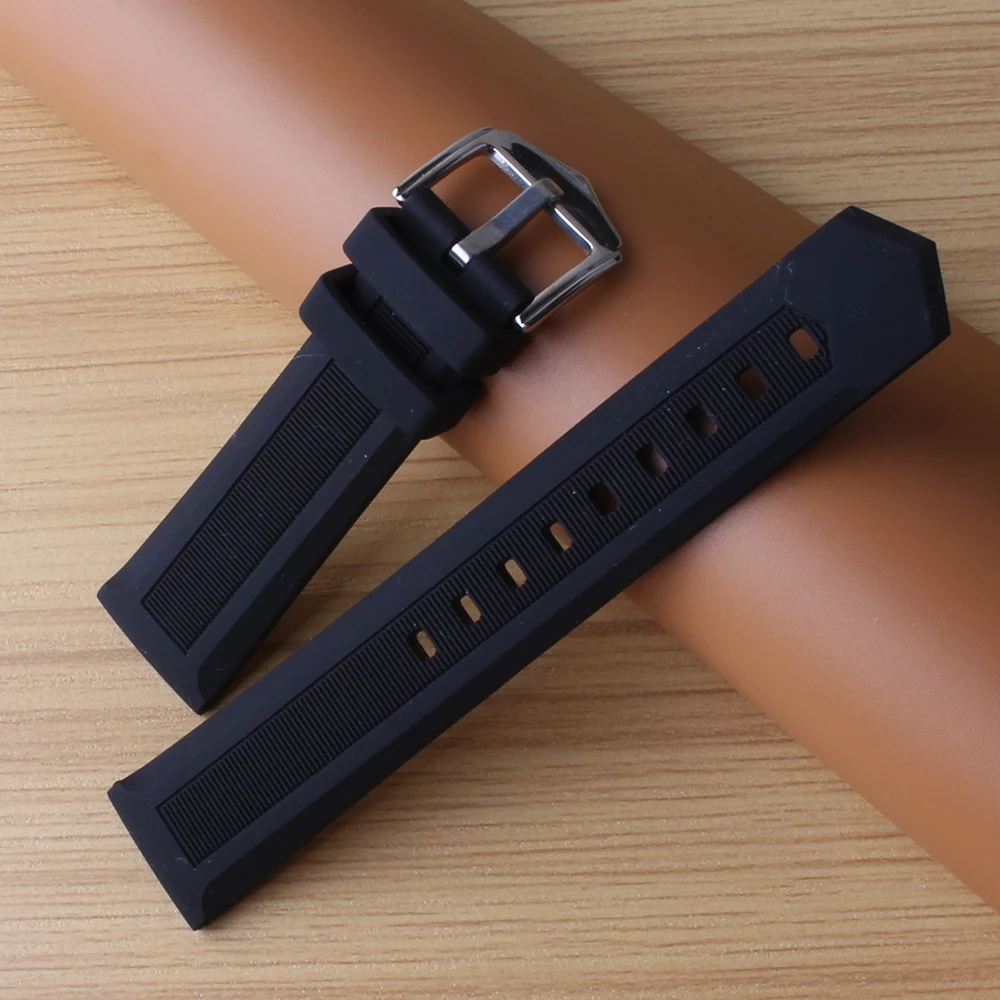 

Luxury Men Black Nature Watchband 18mm 20mm 22mm Silicone Rubber Watches Bands Belts For TAG Strap CARRER Pin buckle DRIVE TIMER