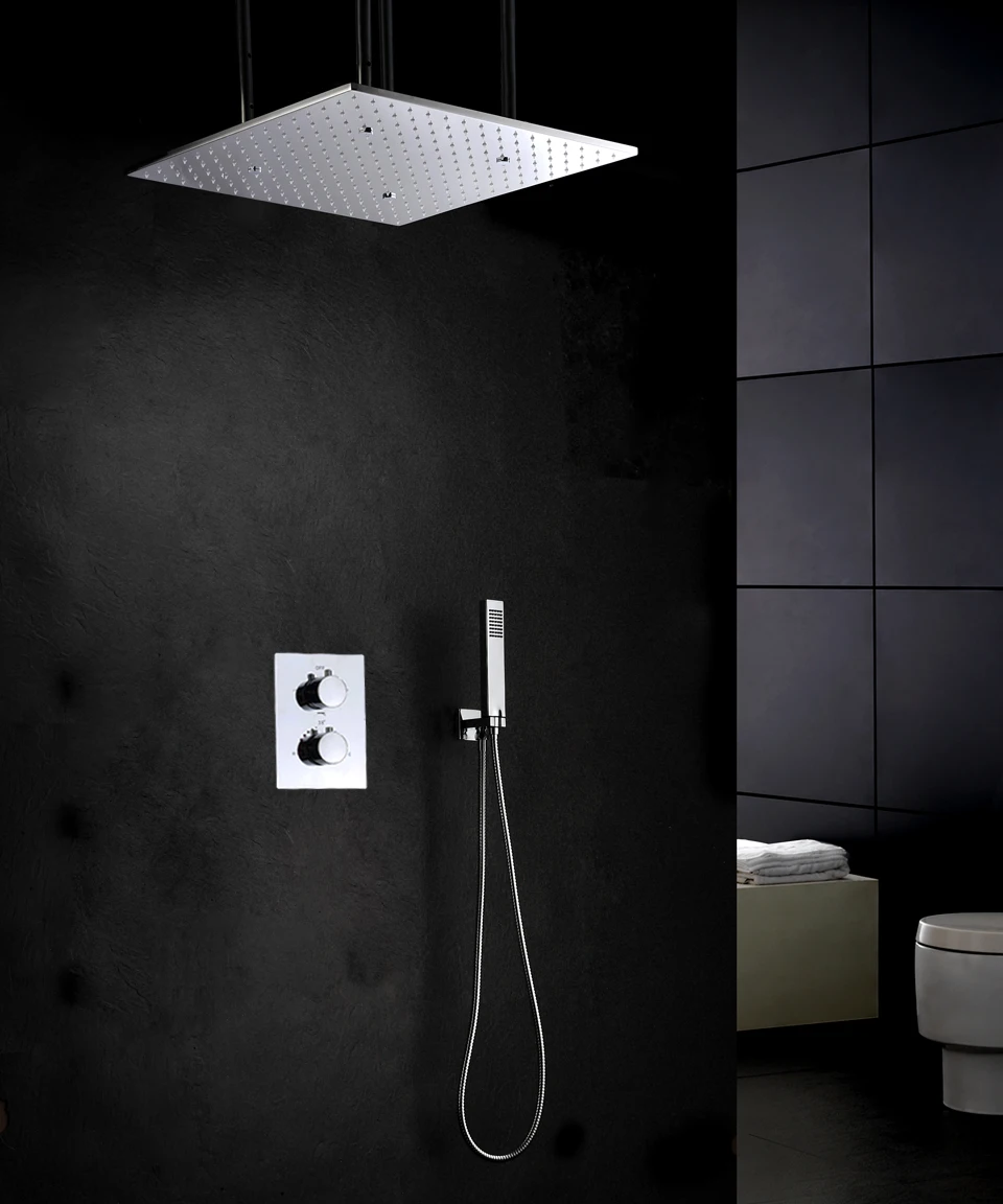 20 дюймов насадка для душа с распылением и дождем Простая установка Встроенная