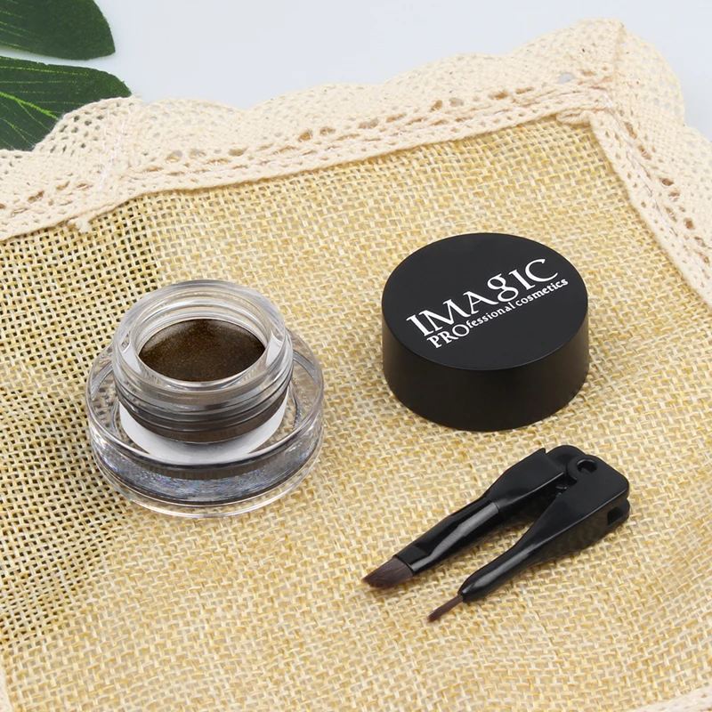IMAGIC Gel Eyeliner Cream Not Blooming Makeup Palette Matte Waterproof Lasting Eye Liner With Brush |