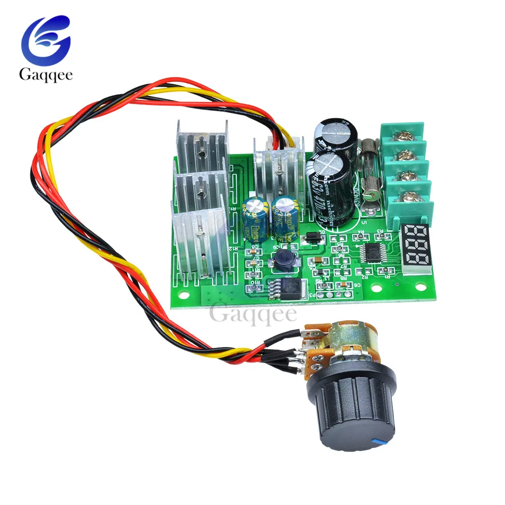 DC 6-60V 30A ШИМ контроллер скорости двигателя постоянного тока регулятор регулируемый светодиодный регулятор скорости двигателя 12V 24V 36V DC 6 V-60 V