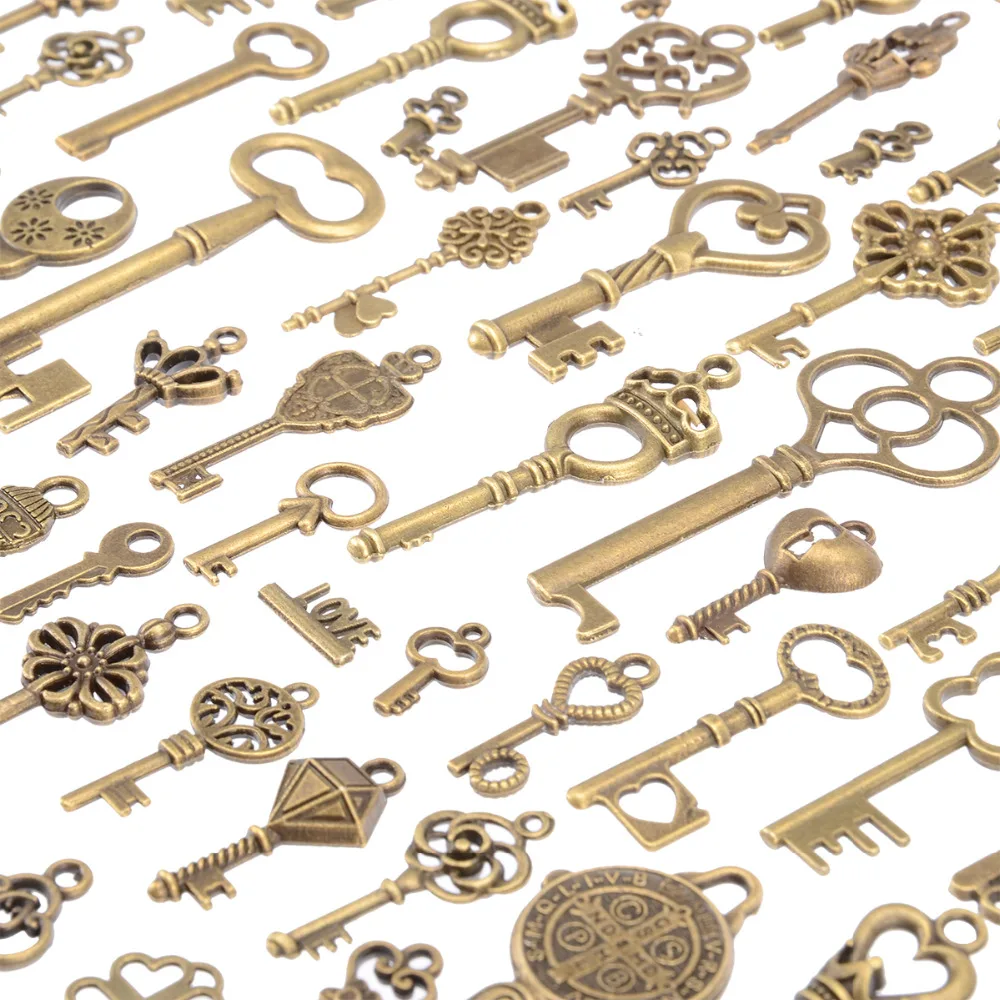 125 шт./компл. креативное винтажное античное бронзовое ожерелье с подвеской в виде