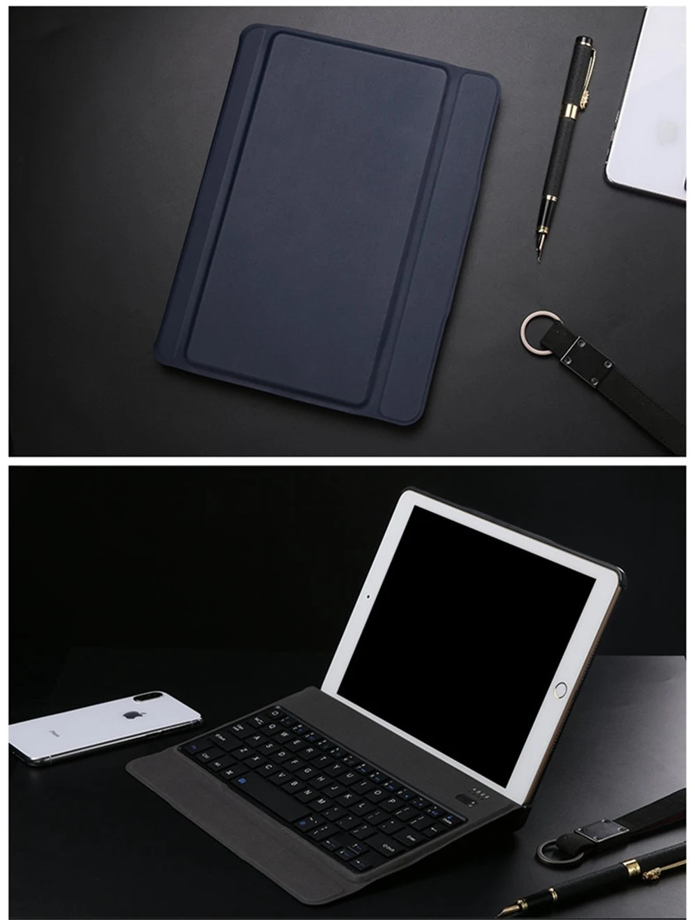 Чехол для iPad / 9,7 Съемная клавиатура W Карандаш Держатель подставка кожаный чехол для iPad 9,7 tablet klavye A1893 A1954