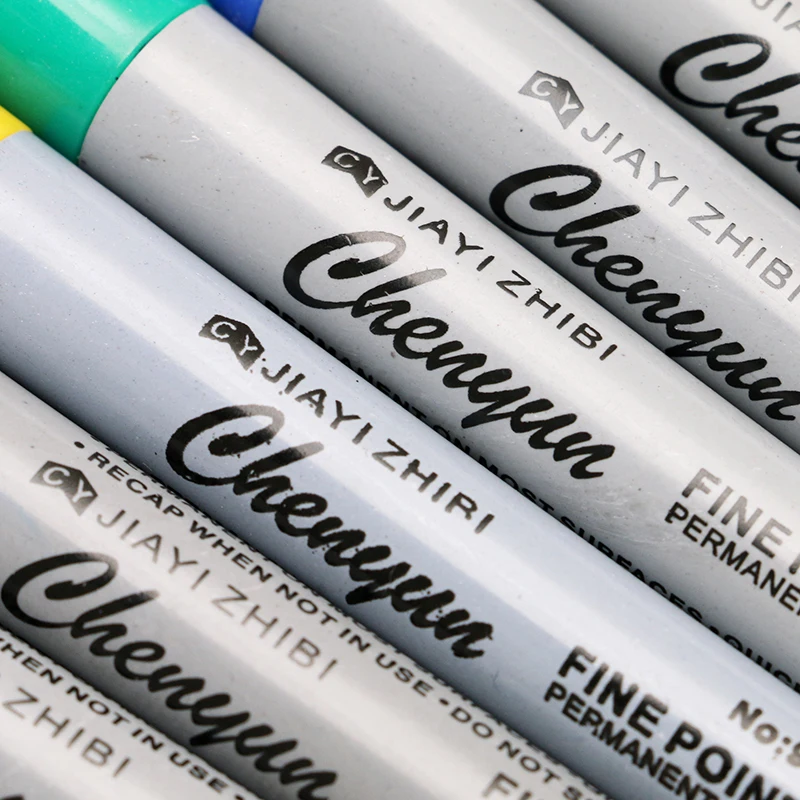 Пластиковый цветной Перманентный макияж 6 цветов маркер ручка Обучение