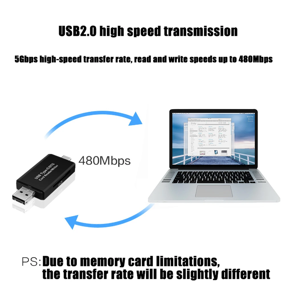 High-speed Type C micro USB 2.0 OTG Micro SD Card Writer 3 In 1 Reader for Android Computer Extension Headers | Компьютеры и офис