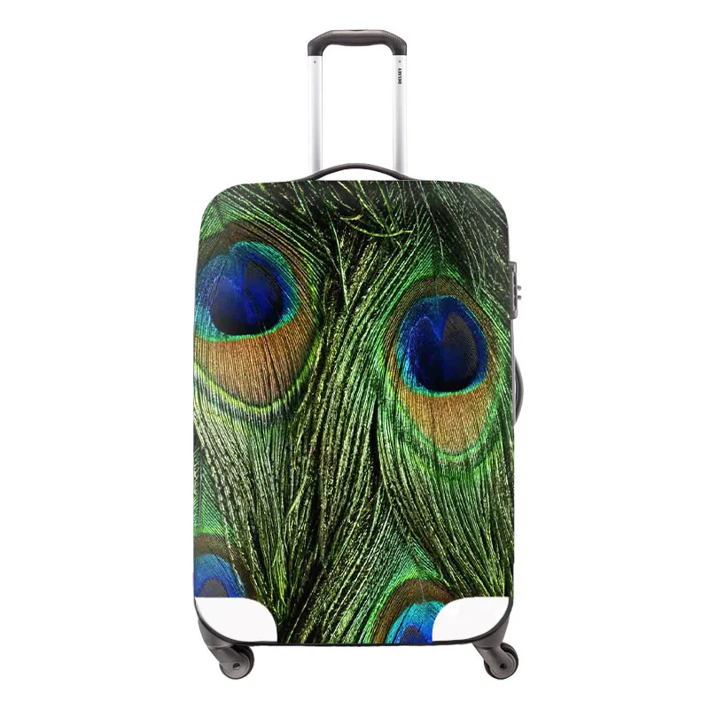 Защитный чехол для багажа с 3D рисунком животного эластичный павлином чемодана