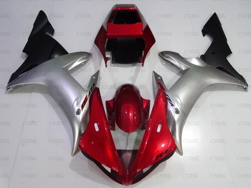 Обтекатели для YZF R1 2002-2003 YAMAHA YZFR1 2003 красные серебряные черные комплекты
