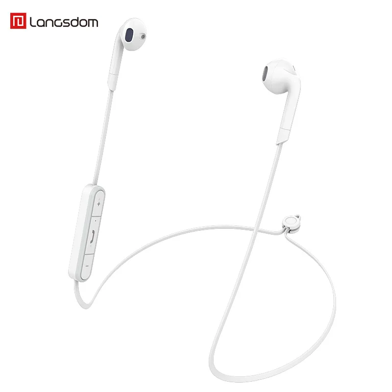 Langsdom новые спортивные Bluetooth наушники BL6 портативная гарнитура бас стерео Бесплатные Игровые наушники Шейная повязка с микрофонами для музыки