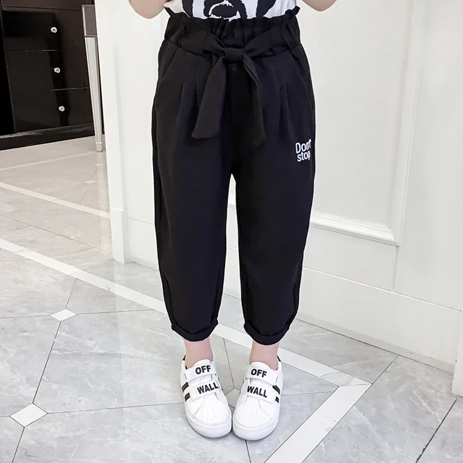 Штаны для девочек с надписями штаны повседневные стильные детские Подростковая