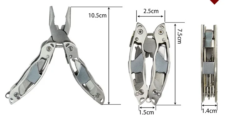 small KSHIELD открытый Мультитул плоскогубцы ремонт карманный нож Отвертка набор ручной многофункциональный инструмент мини складной портативный рыболовный инструмент - Цвет: small