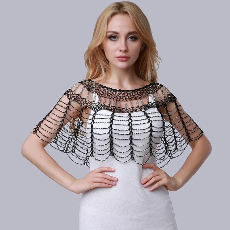 Новый ручной работы бусы выдалбливают короткий Мини сетчатый платок свободный