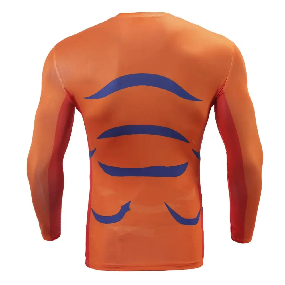 Футболка мужская компрессионная с длинным рукавом топ 3D принтом японского аниме