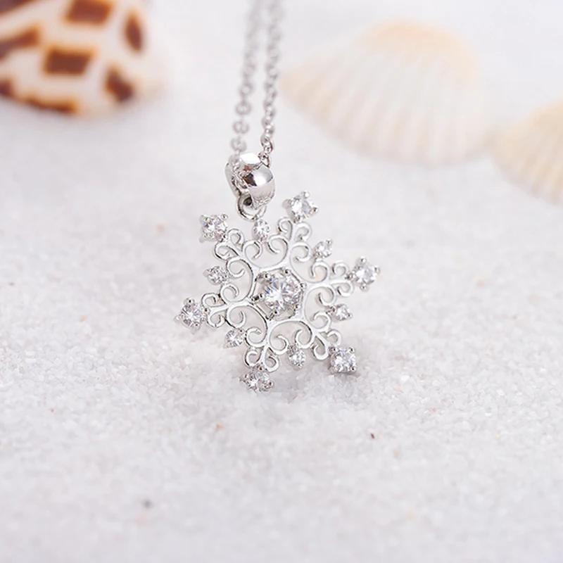 Распродажа 1 шт. романтическая мода циркониевый кристалл серебристая Снежинка