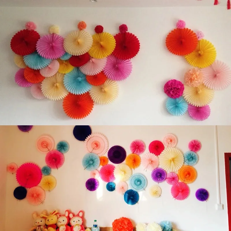 1 шт. декоративный бумажный веер 8-20 см | Дом и сад