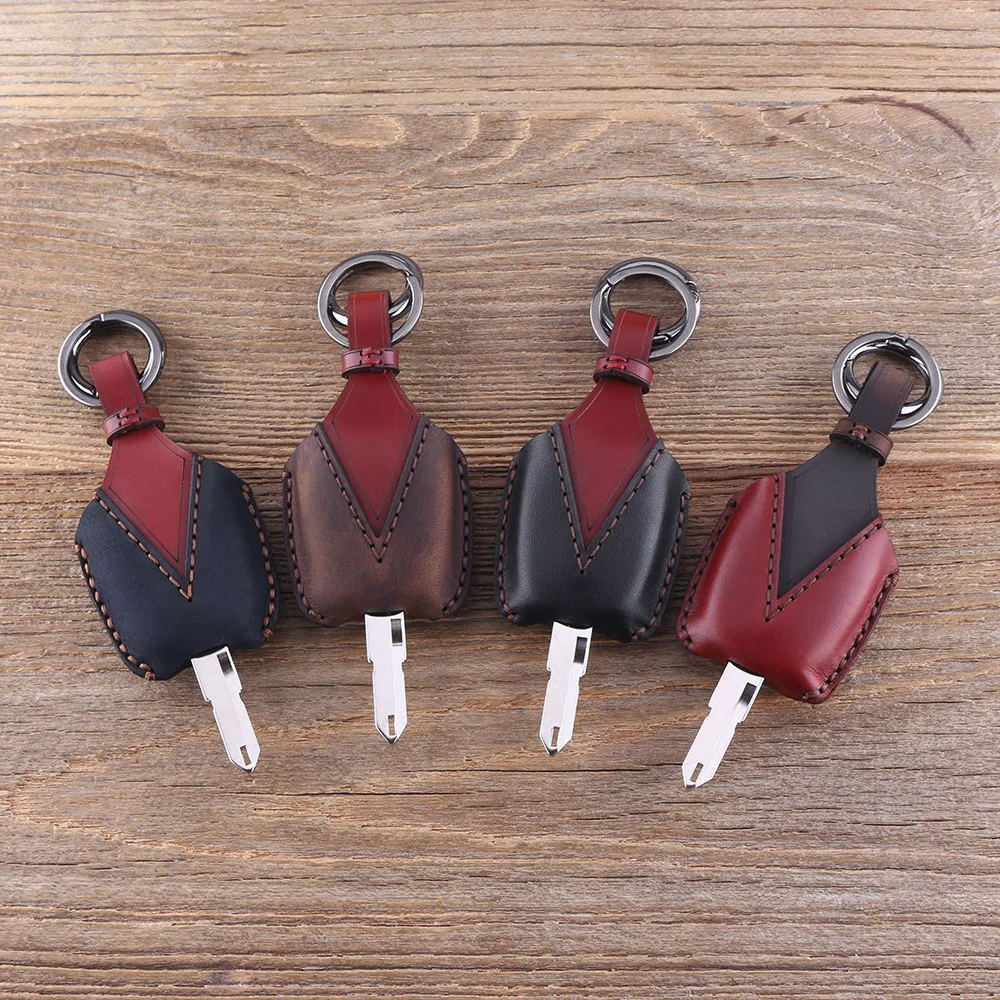 Кожаный дистанционный автомобильный брелок KEYYOU чехол для ключей Peugeot 206 307 207 408