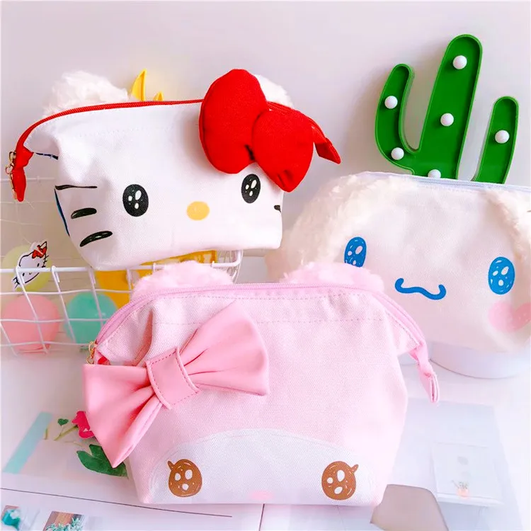 Мультфильм Япония hello kitty My Melody Cinnamoroll Собака косметические сумки милые дорожные сумки для хранения девушка макияж сумки пенал подарки