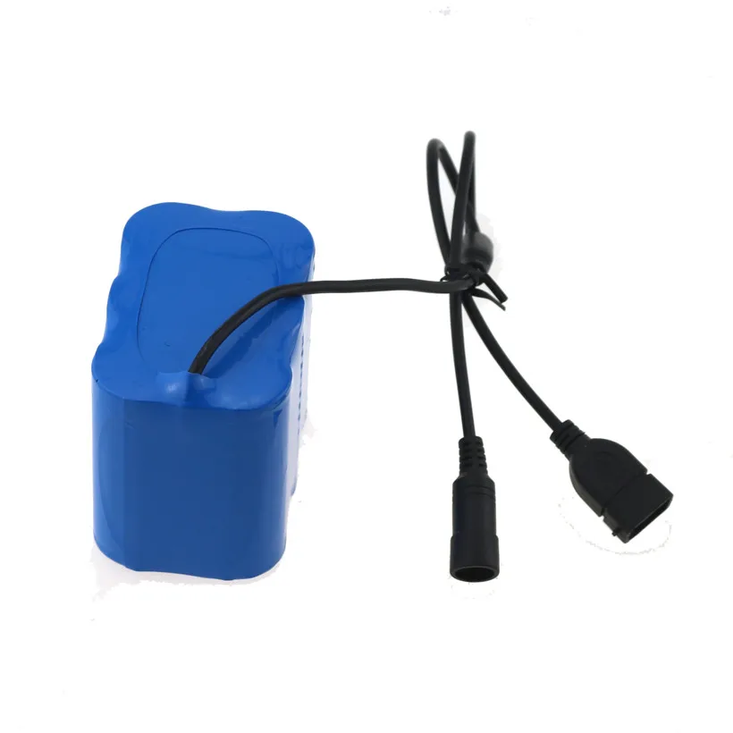 8,4 в USB+ DC 2 в 1 36000 мАч велосипедные фары Батарея пакет 6x26650 Батарея Мощность для CREE XM-L X2 X3 T6 светодиодный лампы для езды на велосипеде