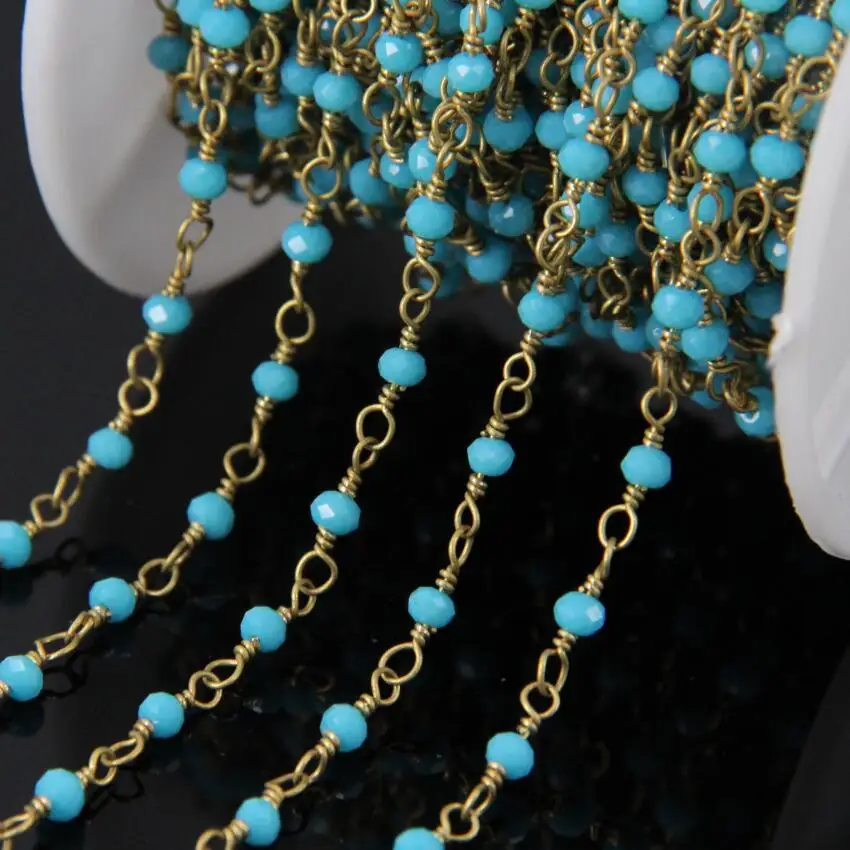 Цепочка с гранеными бусинами 5 м 2 х3 мм | Украшения и аксессуары