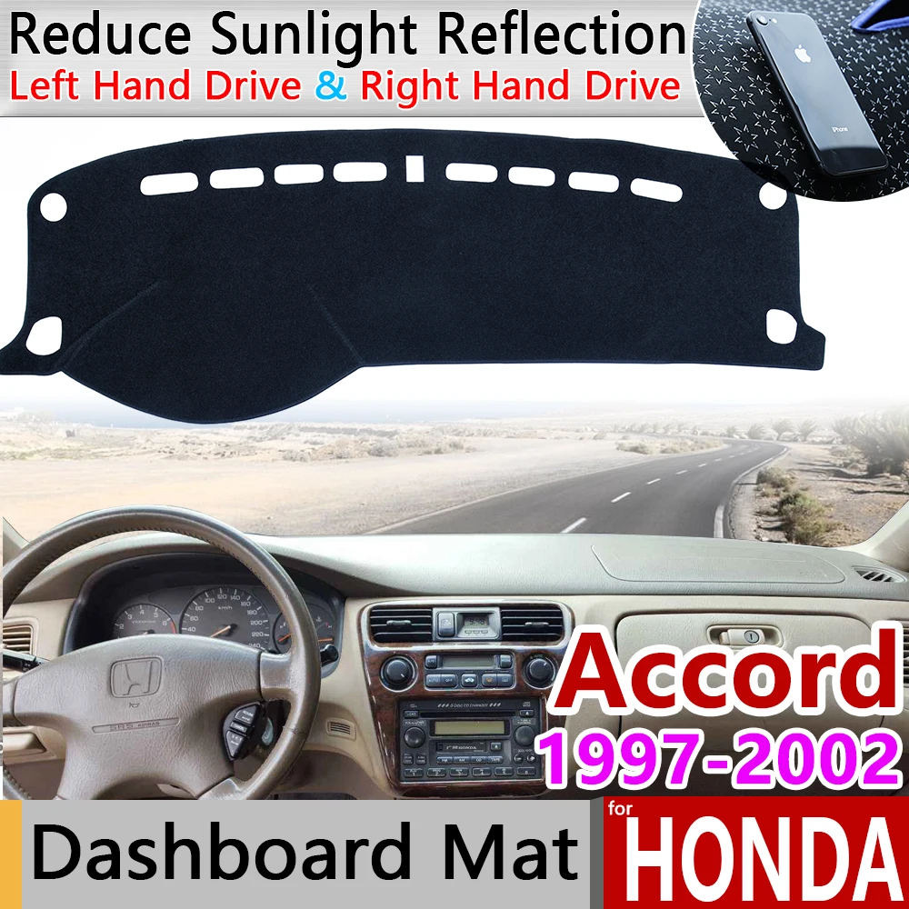 Для Honda Accord 1997 1998 1999 2000 2001 2002 6 анти скольжения Мат панельная крышка приборной