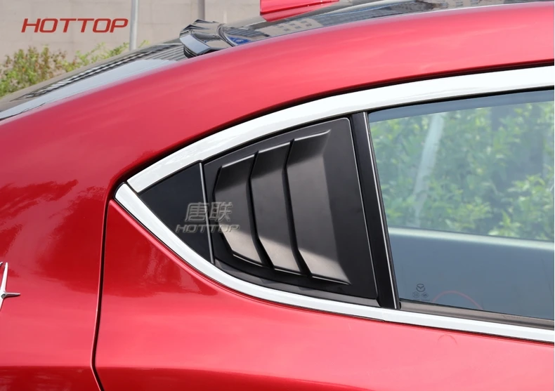2 шт. для Mazda 3 Axela- задняя треугольная оконная декоративная полоска накладная розетка красный/глянцевый/углеродное волокно узор