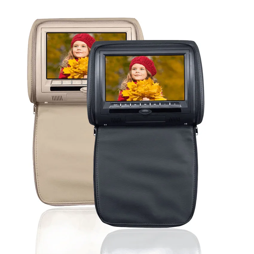 newest 7 inch Car Headrest Monitor With 7''TFT LCD Screen monitor support 32 bit games DVD CD MP3 MP4 automobile audio styling |