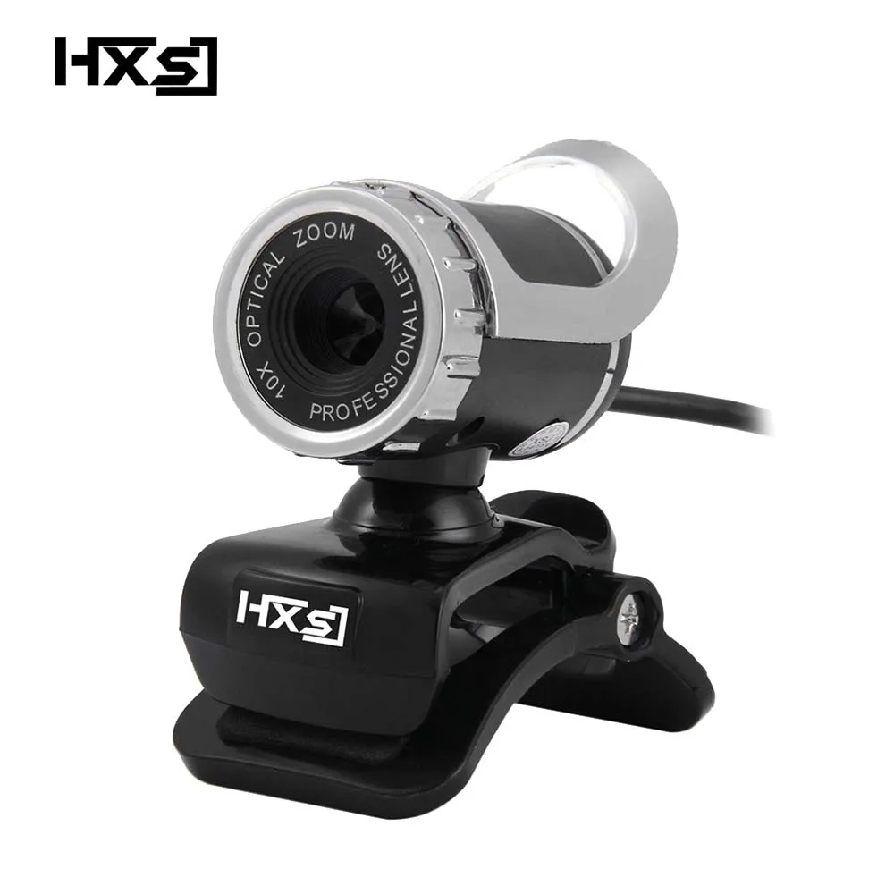 Черный HXSJ HD пикселей высокой четкости веб-камера CMOS вращающийся веб-камеры USB веб-камера с микрофоном Микрофон для компьютера ПК ноутбук - Цвет: Черный