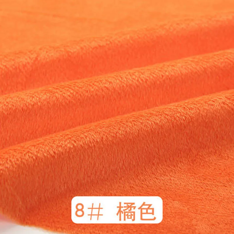 8 orange Короткие Плюшевые ткани украшения Тильда Ткань счетчик наволочка обивка задний материал DIY фланель Ткань 1 ярд - Цвет: 8 orange