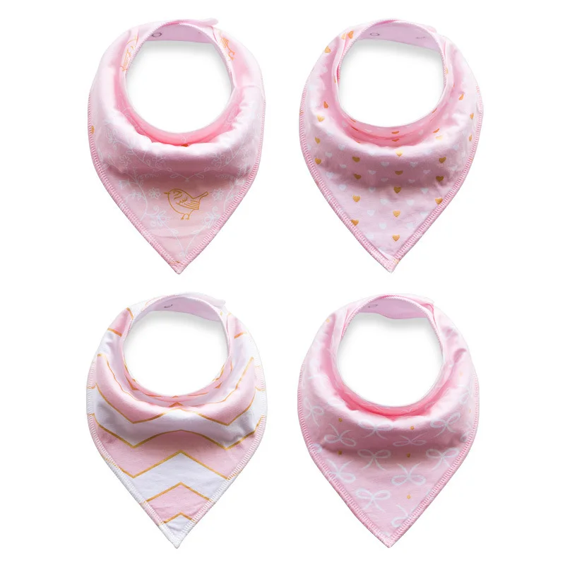 Детская бандана-слюнявчик Слюнявчик и Прорезыватель зубов 4 упаковки подарочный