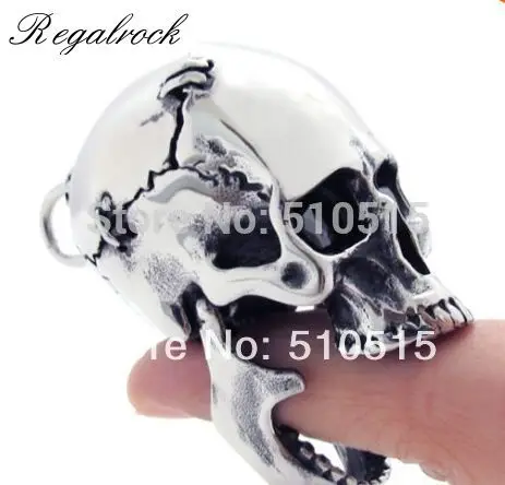 Ожерелье Regalrock с черепом в стиле панк объемная подвеска стимпанк Байкерская