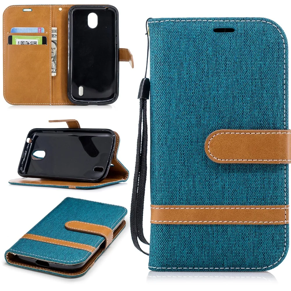 G чехол модный грязеотталкивающий джинсовый прошитый флип кожаный для телефона