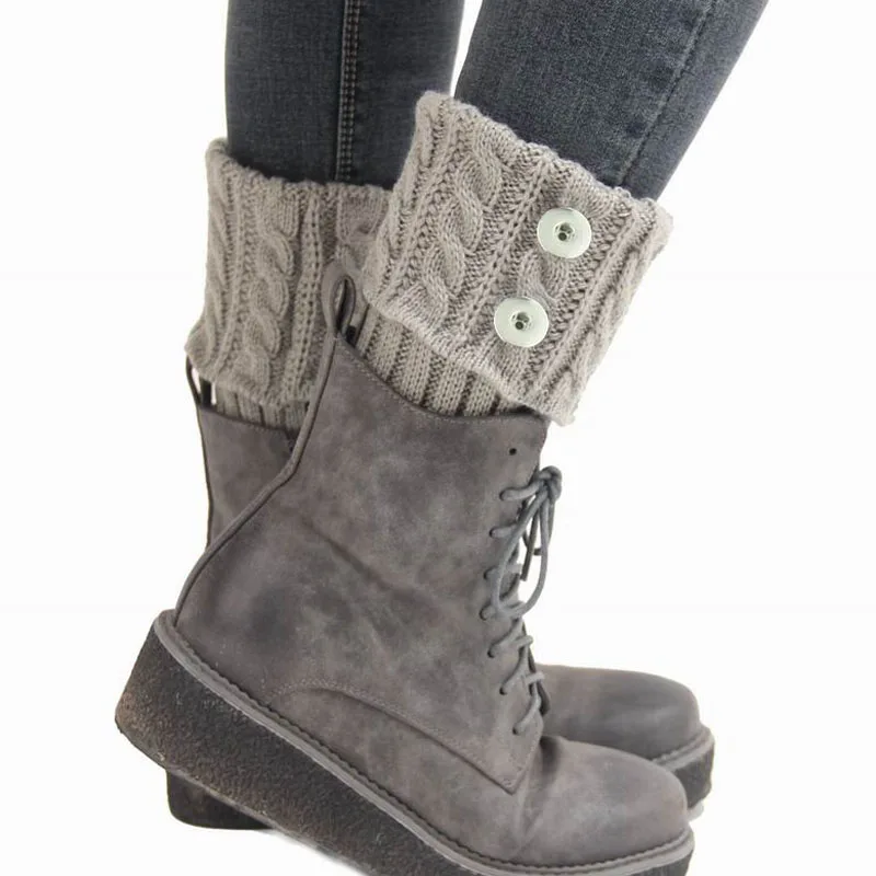 Практичный дизайн женские зимние теплые мягкие хлопковые вязаные гетры с